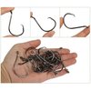 DAMIDEL 200Pcs/Box（Size:10/0... to...1/0 Strong Octopus Fishing Hooks, Forged Steel/Barded Design, Off-Set Point/Closed Eye, Strong/Sturdy, 10/0 8/0 6/0 5/0 4/0 3/0 2/0 1/0 Mixed Packaging