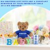 Relaxgiant 3 Pcs Big Brother Gifts Set with i'm the Big Brother Message Bear Stuffed Animal, Bracelets and Insulated Plastic Tumbler Cup