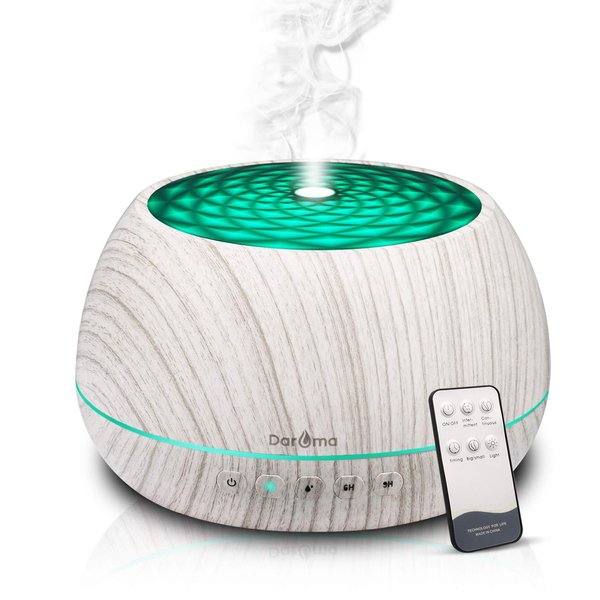 DAROMA 1000ML Essential Oil Diffuser with Bluetooth Speaker & Remote, 2024 Upgrade Aromatherapy Diffuser,Aroma Diffuse with Music Player Function,Humidifier,LED Light in 7 Colors,Home Office Bedroom