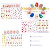 IHUKEIT 10 Sheets Cute Nail Stickers for Kids Including Animals Fruits Flowers Food Rainbow Leaves Designs Self Adhesive Nail Decals for Little Girls Women Nail Art Decoration Fun