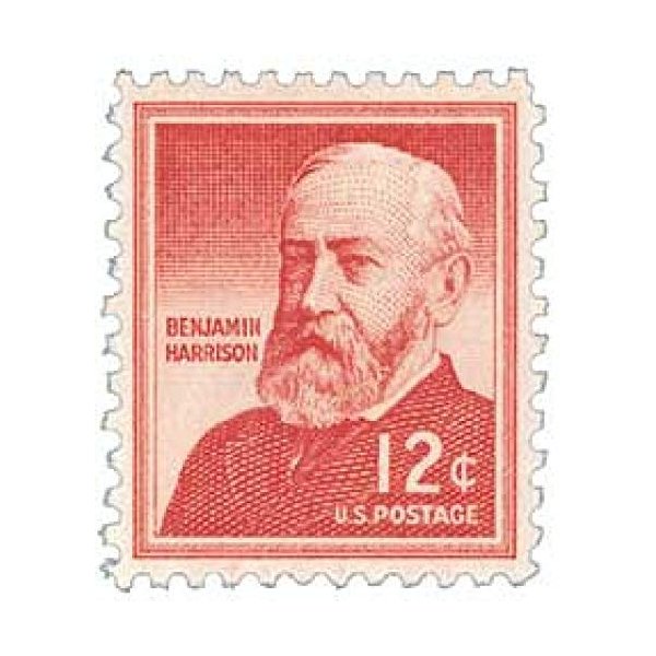 USA 1959 12-Cent Benjamin Harrison Postage Stamp, Catalog No 1045, Mint Never Hinged