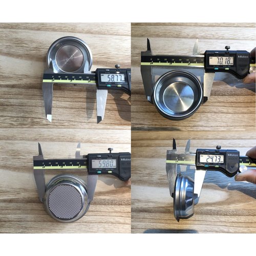 58mm E61 Precision Filter Ridged Basket Stainless Steel Portafilter Basket Espresso Basket Compatible 58MM Portafilter Filter Basket Double Cup Coffee Basket Replacement