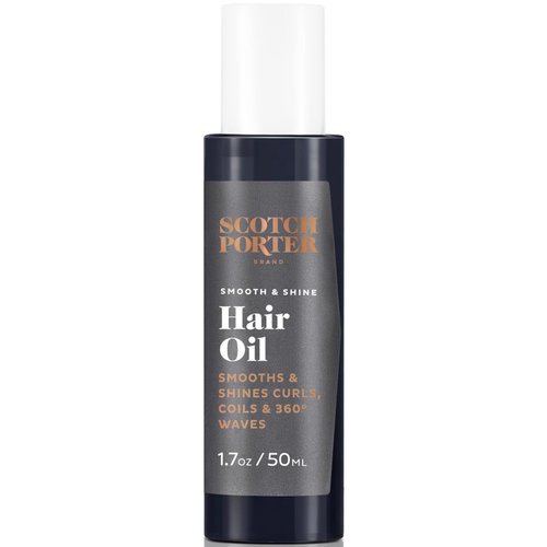 Scotch Porter Smooth & Shine Hair Oil for Men | Seals in Moisture, Detangles & Prevents Frizz | Free of Parabens, Sulfates & Silicones | Vegan | 1.7oz