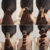 9Pcs Braided Telephone Wire Hair Bands Ponytail Hair Ties for Women Girls Phone Cord Spiral Scrunchies Wedding Birthday Party Daily Hair Accessories