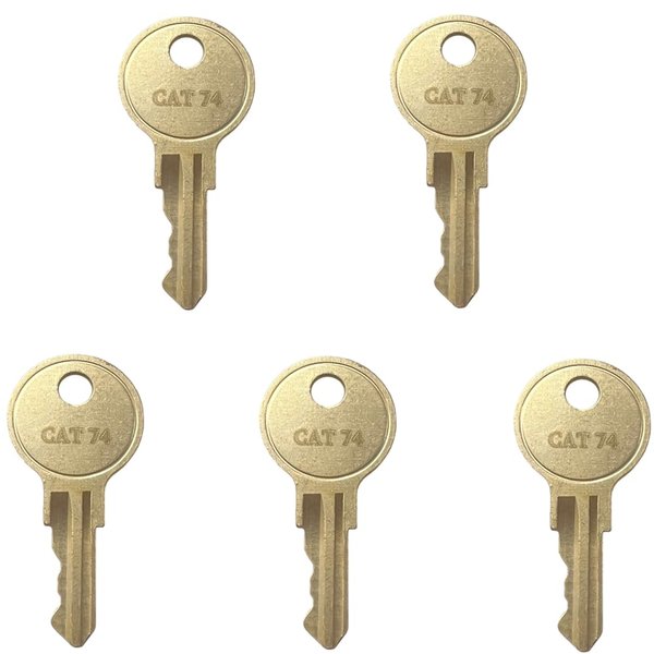 KeyPower Dispenser Keys (5) for Bobrick 33043 CAT74 Commercial Roll Towel, C-fold/Multifold, Hand Towel, Toilet Tissue, Public Seat Cover, Sanitary Napkin, Paper Cup and Liquid Soap