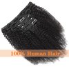 Yacurcur Afro Kinky Curly Clip in Hair Extensions Human Hair 4C Hair Clip in Extensions 8pcs 120g/set 10A Brazilian Virgin Natural Hair Clip Ins for Black Women Natural Black Color 16 Inch