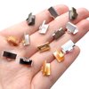 Pinch Crimp Ends,600Pcs Alloy Ribbon Clamps Ends Mixed Colors Ribbon Ends Crimp Ends Jewelry Making Findings for DIY Choker Anklets Crafts Making