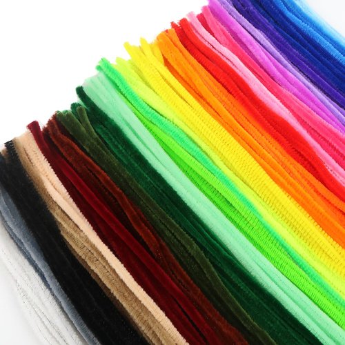 TOAOB 200pcs Pipe Cleaners Assorted Pipe Cleaners Craft Supplies 25 Colors Chenille Stems for DIY Art Crafts Projects Decorations 6mm x 12 Inch