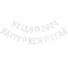 Silver Hello 2024 Happy New Year Banner 2024 New Years Banner, Nye Banner 2024 New Year Eve Banner 2024 for Happy New Year Party Decorations 2024, New Years Eve Party Supplies 2024