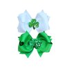 St. Patrick's Day Green Party Accessory Green Shamrock Hair Band Bow Hairpin Hairclips(SPJ1) (St. Patrick's F)