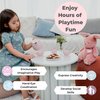 ForeverElla 12Pcs Silicone Tea Party Set for Little Girls - Pretend Play Eco-Friendly, BPA Free Kids Tea Set - Dishwasher Safe Tea Set for Toddlers - Won't Break Like Plastic or Porcelain Toys
