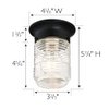 Design House 587220 Jelly Jar 1-Light Indoor/Outdoor Flush Mount Ceiling Light, Black