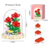 Dookok Flower Bouquet Building Set, Mini Bricks Building Blocks Artificial Flowers, DIY Decoration Home, 684 Pieces Botanical Collection Building Toys for Adult Kids Gift, Rose