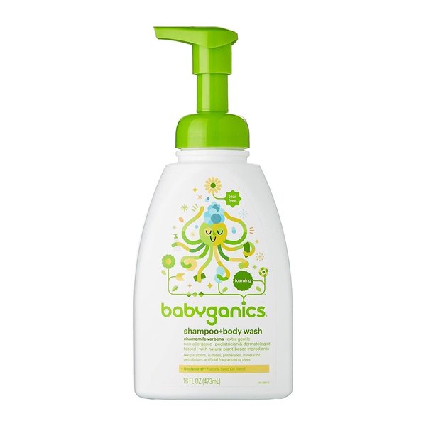 Babyganics Baby Shampoo and Body Wash, Chamomile Verbena, 16 Ounce