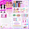 Fashion Designer Kit for Girls, Sewing Kit with 3 Dolls 3 Mannequins, Doll Clothes and Accessories Making Kit, DIY Arts and Crafts Kit for Kids, Toy Gift for 6 7 8 9 10 11 12 Year Old Girls Kids
