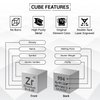 Zirconium Cube - Metal Element Cubes - Laser Engraved Density Cube Set for a Periodic Table of Elements Collection - (Zirconium, 1 inch)
