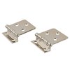 Sellers Nickel Plated Offset Cabinet Hinges | Pack of 2 | Hoosier Type Cabinet Reproduction Hardware | UA-228-HPN