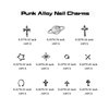 110Pcs Silver Nail Charms And Gems Star Planet Cross Alloy Nail Art Decoration Metal 3D Nail Art Charms Y2k Nail Jewels Accessories For Nail Art Supplies Manicure Craft DIY Nail Art Rhinestones