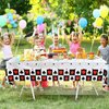 Lecpeting 2 Pcs Casino Tablecloth Casino Plastic Table Cover 87 x 51 Inches Poker Birthday Tablecovers for Casino Poker Theme Birthday Party Supplies