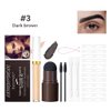 Eyebrow Powder Stencil Concealer Kit,Eyebrow Artifact, Eyebrow Definer Powder Stamp Makeup with 12 Reusable Thin & Thick Brow Stencils,Long Lasting Waterproof for Perfect Brow (#03 Dark brown)