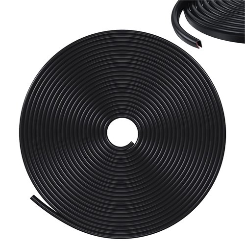 Door Edge Guards Car Door Edge Guards 32Ft(10M) U Shape Car Door Protector Rubber Seal Door Guard Internal Double Sided Tape (No Glue Required), Black