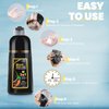 MEIDU Black Hair Dye Shampoo for Gray Hair, Semi-Permanent Hair Color Shampoo for Women and Men, Herbal Ingredients, Instant Hair Coloring Shampoo 100% Grey Hair Coverage (17.6 Fl oz)