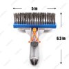 Katikies Pool Brush,Stainless Steel Brush Head,Wire Bristles,for Cleaning and Scrubbing Surfaces Debris Off of All The Areas Within a Pool - Walls, Tiles, Floors, Steps and Corners. (5-inch)