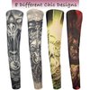 iToolai Temporary Tattoo Sleeves for Men, 8 pcs Set UV Protection Cooling Tattoo Arm Sleeves Slip on(Monster Designs)