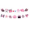 2pcs Pink Movie Night Party Garland – Easy-to-Assemble Popcorn, Camera & Film Themed Banners for Girls’ Birthdays, Baby Showers & Theater-Themed Celebrations