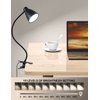 BOHON Desk Lamp 3 Color Modes 10 Brightness Dimmer Reading Light 10W 38 LED Clamp Lamp with Auto Off Timer 360° Flexible Gooseneck Clip on Light for Bed Bedside, AC Adapter Include