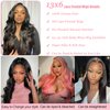 CUMASE 13x6 Lace Front Wigs Human Hair 200 Density HD Lace Front Wigs Human Hair Body Wave Lace Front Wigs Human Hair Pre Plucked with Baby Hair Glueless Wig Natural Color 24 Inch