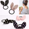 Xiwstar 12 Pcs Rabbit Ears Bow Hair Bands Scrunchies Chiffon Bow Hair Elastic Hair Ties Bands Ropes Ponytail Holder for Women Girls