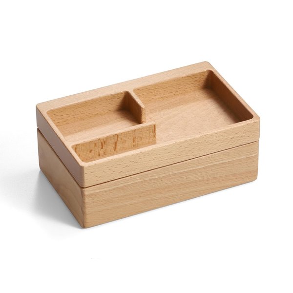 beheart Valet Tray Box with Magnetic Rotating, Office Desk Daily Supplies Organizer