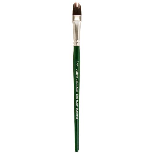 Silver Brush Limited 2528S1/2 Ruby Satin Filbert Grass Comb Brush Fluid and Flow Acrylics, Size 1/2 Inch, Short Handle