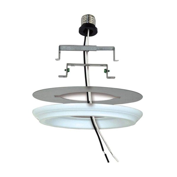 Ciata Lighting Recessed Can Light Conversion Kit to Pendant, Instant Light Conversion Kit for Light Fixtures in White Finish – 1 Pack