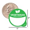Vegetarian Food Labels 1000 pcs | 1" Dot Blank Sticker Labels to Write On for Party Buffet, Delis, Sandwich Shops, Food Containers