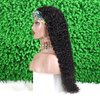 Deep Wave Headband Wig Human Hair Wigs for Black Women - Brazilian Virgin Hair Deep Wave Wig Headband - Glueless None Lace Front Deep Curly Wigs Human Hair 150% Density Natural Black (14 Inch)