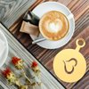 SHOWERORO 4pcs Stainless Steel Coffee Stencils for Latte Art Easy to Clean Cappuccino Templates for for Home Professional Use
