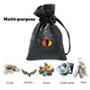 Haxtec Dice Bag Drawstring Leather DND Dice Pouch Storage Bag for D&D Dungeons and Dragons Gift Coins and Accessories (Fire-Red Yellow Eye) Patent Number D893867