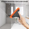 SetSail Shower Squeegee for Glass Doors, Small Squeegee for Shower Glass Door Mini Silicone Squeegee for Window, Door, Bathroom, Mirror, Car Window