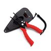 Fishing Pliers, Stainless Steel Fishing Tools, Saltwater Resistant Fishing Gear, Tungsten Carbide Cutters, Split Ring Pliers, Hook Remover with Coiled Lanyard and Sheath (Red - 7" Split Ring Nose)