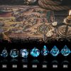 AUSTOR Liquid Core Resin DND Dice Sharp Edge Polyhedral Dice 7-Die DND Dice Set Quicksand Handmade Resin Dice for Dungeons and Dragons RPG MTG Table Games, Blue & Black