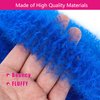 Afro Twist Hair 28 Inch 3 Packs, Springy Afro Twist Hair Pre Fluffed Spring Twist Hair Pre Stretched Wrapping Hair for Soft Locs Hair Extensions (Blue#)
