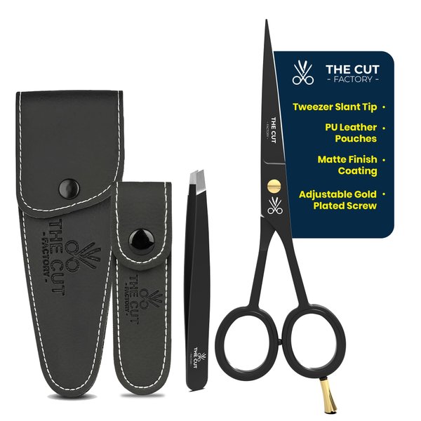 The Cut Factory- Hair Scissors and Barber Scissors Professional- 6 Inches Finest Stainless Steel Hair Cutting Scissors with Smooth Razor Edge Blades -Use for Salon & Personal Use