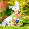 Vehomy Easter Dog Toy Squeaky Puzzle Dog Toys Easter Carrot Puppy Toy for Small and Medium Dogs Interactive Easter Bunny Dog Toy for Teething Chewing Carrot
