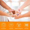 158 Pcs Hippie Temporary Tattoos, Face Tattoos Stickers Love and Peace Rainbow Temporary Tattoos Hippie Tattoos for Kids Women Man Adult Hippie Costume Accessories Party Decorations