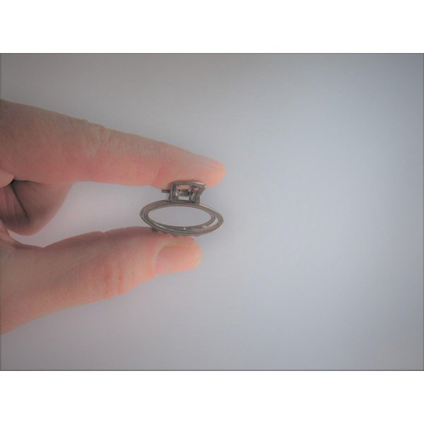 Generic Tiny small dark silver tone oval metal hair claw clip