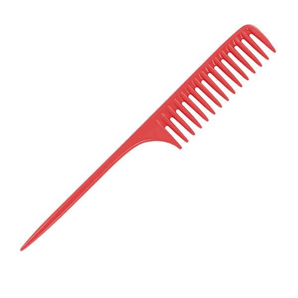 AC110 (Detangling Rat Tail Comb - Wide Tooth, Anti Static, Heat Resistant) - Hair Care Accessory in AC-RED