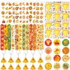 Lcnjscgo 60 Pcs Pizza Party Favors Set Temporary Tattoos, Slap Bracelets, Keychains, Badges and Stickers for Pizza Themed Birthday Parties