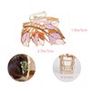 Yonchic 3-Piece Floral Metal Hair Clips, 3-Color Leaves Hair Claw for Thin/Medium Thick Hair Claws, Elegant Barrettes Strong Hold Hair Clamps Non Slip Cute Hair Catch Clip Accessories
